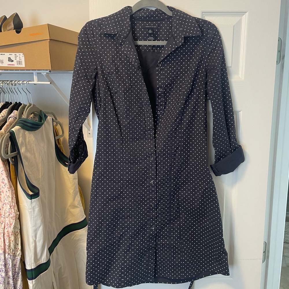 Classic Tommy Hilfiger Navy Dress with White Dots